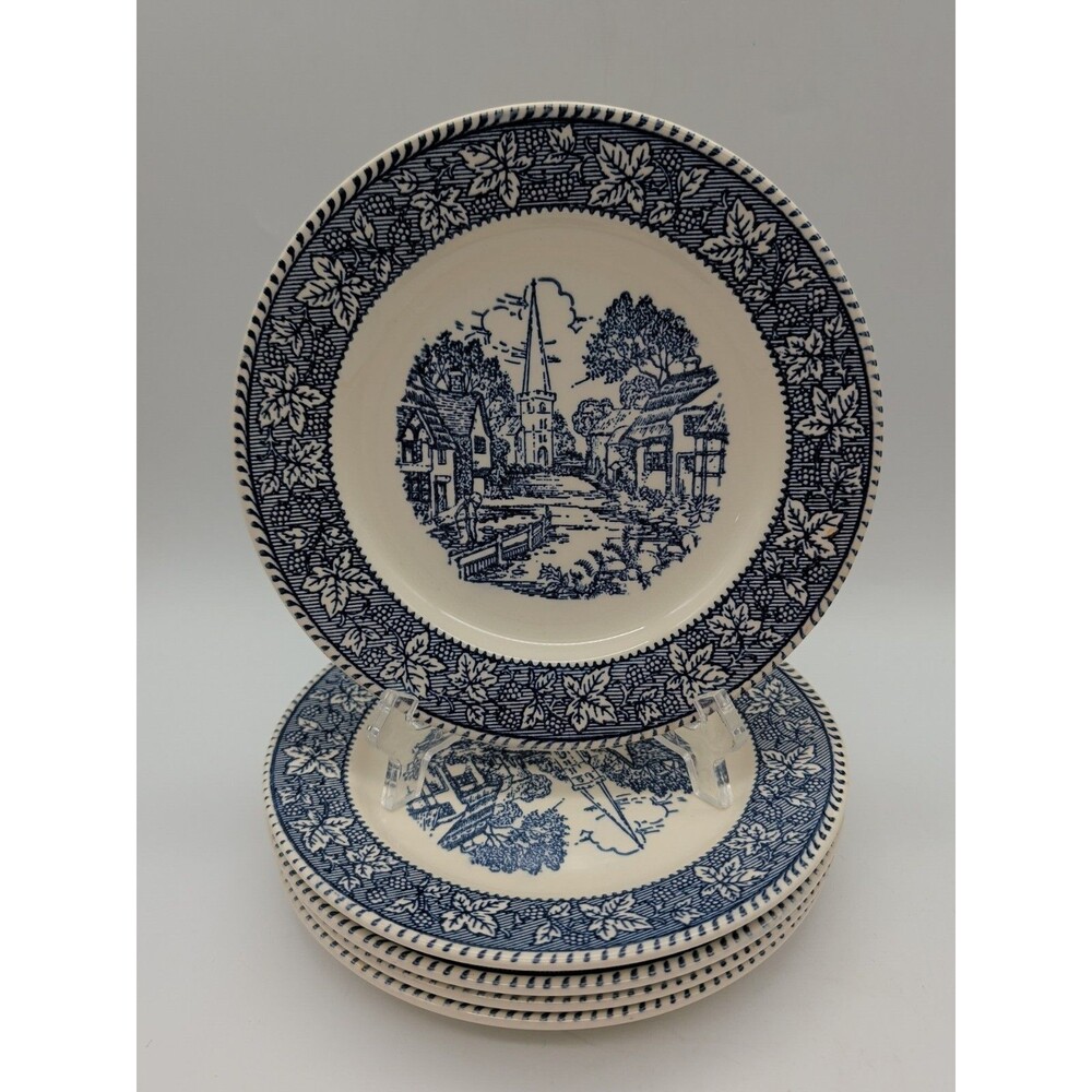 Set of 5 Homer Laughlin 7.25" Shakespeare Country Church Stratwood Dessert Plate